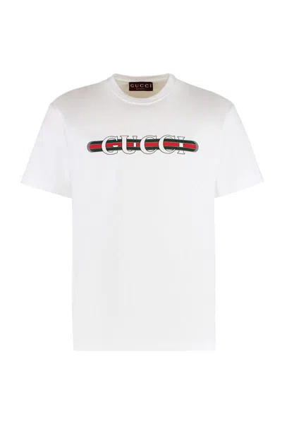 Gucci Cotton-jersey T-shirt In White