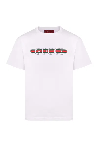 Gucci Cotton-jersey T-shirt In White
