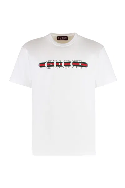 Gucci Cotton-jersey T-shirt In Yellow