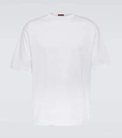 Gucci Logo-embroidered Cotton T-shirt In White