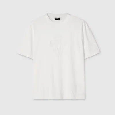 Gucci T-shirt Aus Weichem Rayon-jersey Mit Stickerei In White