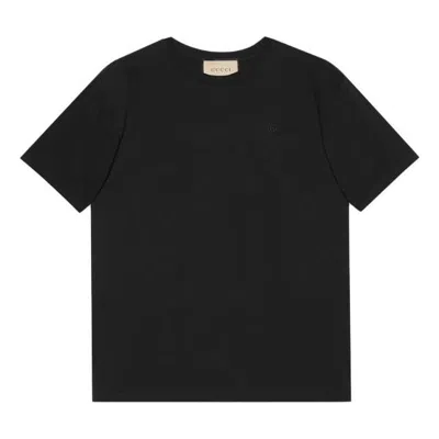 Gucci Cotton Jersey T-shirt With Double G 'black'
