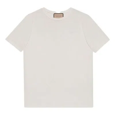 Gucci Cotton Jersey T-shirt With Double G 'white'