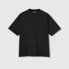 Gucci Cotton Jersey T-shirt With Embroidery In Black
