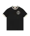 Gucci Cotton Jersey T-shirt With Embroidery In Black