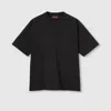Gucci Cotton Jersey T-shirt With Embroidery In Black