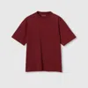 Gucci Cotton Jersey T-shirt With Embroidery In Burgundy