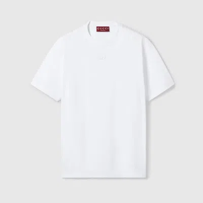 Gucci Cotton Jersey T-shirt With Embroidery In White