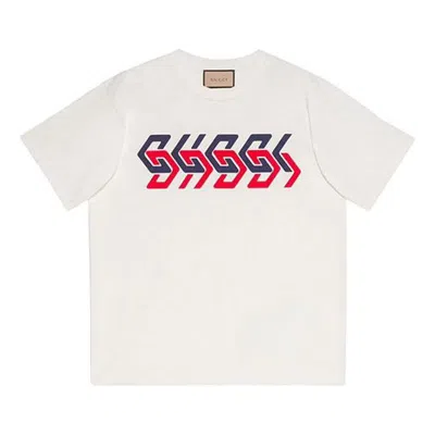 Gucci Cotton Jersey T-shirt With  Mirror Print 'ivory'