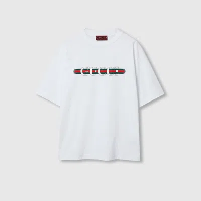 Gucci Cotton Jersey T-shirt With  Print In White