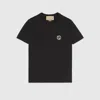 Gucci Cotton Jersey T-shirt With Interlocking G In Black