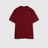 Gucci Logo-embroidered Crew-neck T-shirt In Red