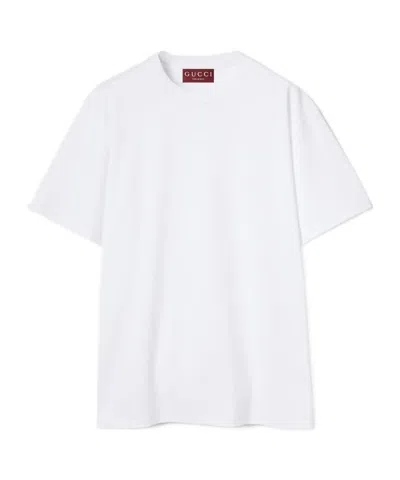 Gucci Cotton Jersey T-shirt With Logo In White