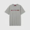Gucci Cotton Jersey T-shirt With Print In Grey