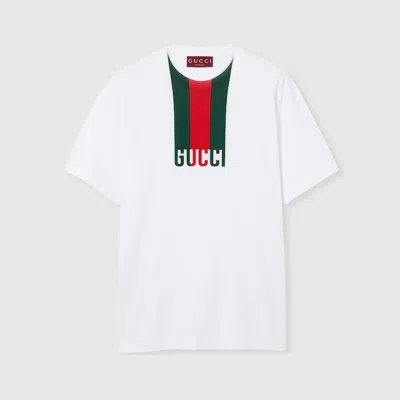 GUCCI GUCCI COTTON JERSEY T-SHIRT WITH PRINT