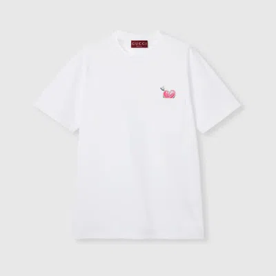 Gucci Cotton Jersey T-shirt With Print In White