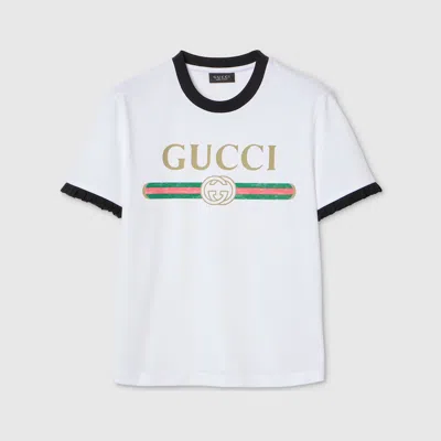 Gucci Cotton Jersey T-shirt With Print In White