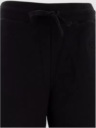Gucci Cotton Jersey Trousers Embroidery Detail In Black