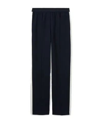 Gucci Cotton Jersey Trousers With Embroidery In Blue