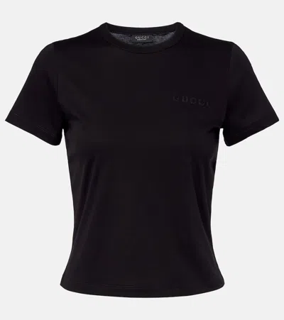 Gucci Cotton Jersey T-shirt In Black