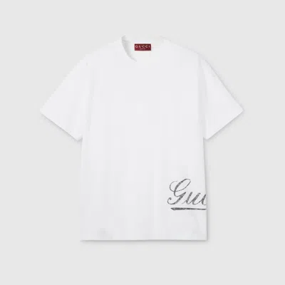 Gucci Cotton Jersey T-shirt With Print In White