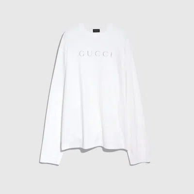 Gucci Cotton Jersey T-shirt With Print In White