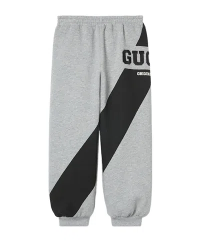 Gucci Cotton Jogging Pants In Gray