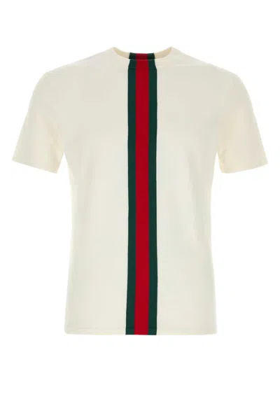 Gucci Cotton Knit T-shirt In Neutral