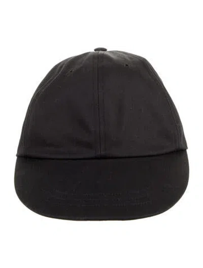 Pre-owned Gucci Cotton Logo Baseball Cap In Black