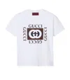 Gucci Interlocking G Printed Cotton T-shirt In White