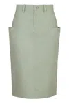 Gucci Women's Cotton Midi Skirt In Green