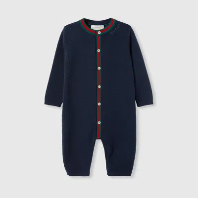 Gucci Babies' Cotton One-piece With Embroidery