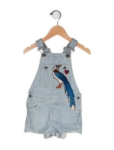 Pre-owned Gucci Babies' Cotton Overall Shorts In Blue