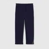 Gucci Cotton Pant With Web In Blue