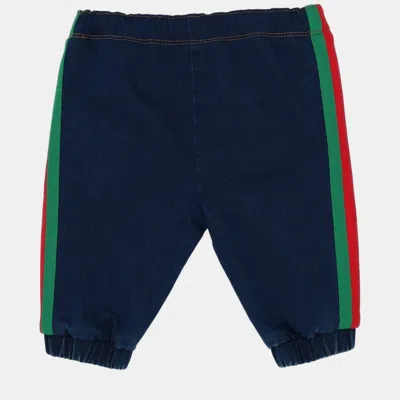 Pre-owned Gucci Cotton Trousers 3 In Multicolor