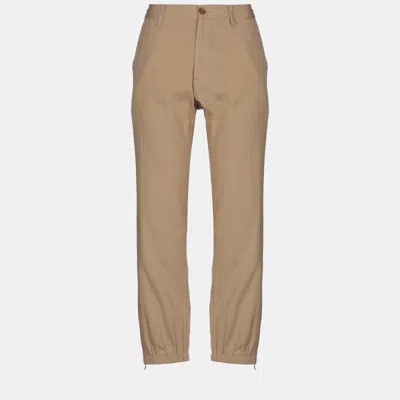 Pre-owned Gucci Cotton Pants 33 In Brown
