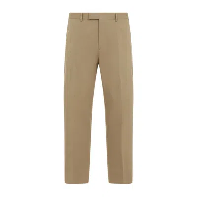 Gucci Beige Cotton Pants In Neutrals