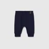 Gucci Babies' Cotton Pants With Web In Blue
