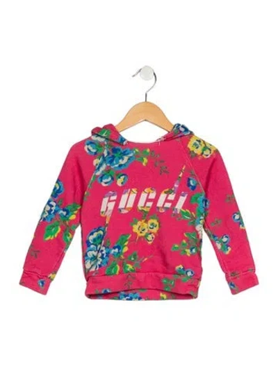 Pre-owned Gucci Babies' Cotton Pink Patterned Casual Pullover Hoodie