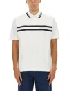 Gucci Stretch Piquet Polo Shirt With Striped Print In White