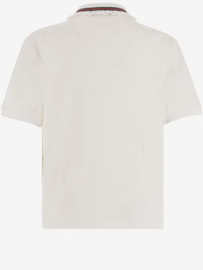 Gucci Cotton Piqué Polo Shirt In White