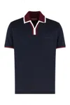 Gucci Men Cotton Pique Polo In Blue
