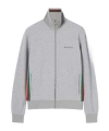 Gucci High Collar Jacket With Ribbed Cuffs And Hem In Gray