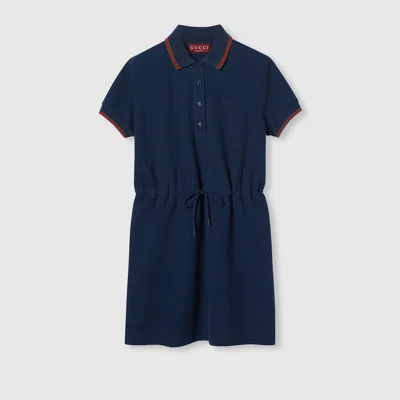 Gucci Cotton Piquet Polo Dress With Web