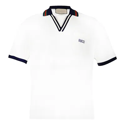 Gucci Cotton Piquet Polo Shirt 'white'