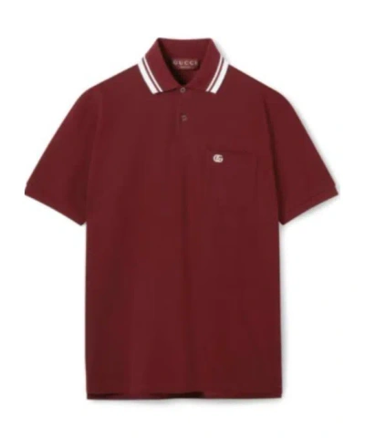 GUCCI GUCCI EMBROIDERY PIQUET POLO SHIRT