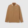 Gucci Cotton Piquet Polo Shirt With Embroidery In Beige