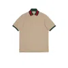 Gucci Cotton Piquet Polo With Web Collar In Brown