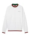 Gucci Cotton Piquet Sweatshirt With Web In White
