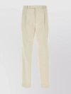 GUCCI COTTON PLEATED TROUSERS WITH BELT LOOPS AND BUTTON POCKETS